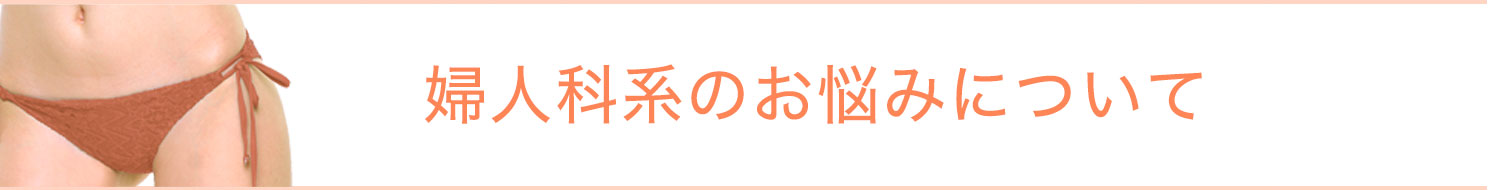 婦人科系のお悩みについて